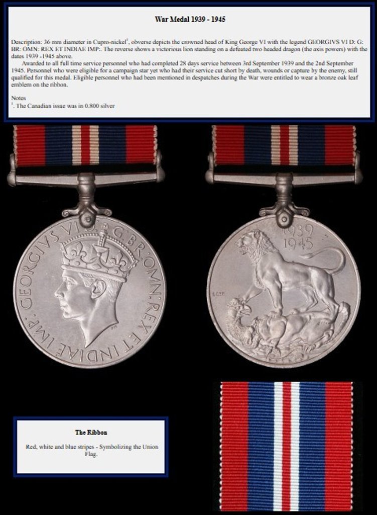 British War Medal 1939 - 1945