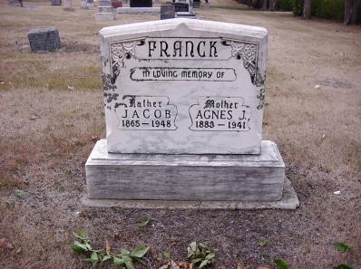 Jacob and Agnes J Franck