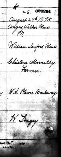 Angus' Birth Registration